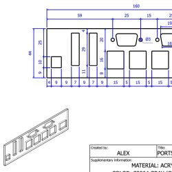 CAD drawing of custom part