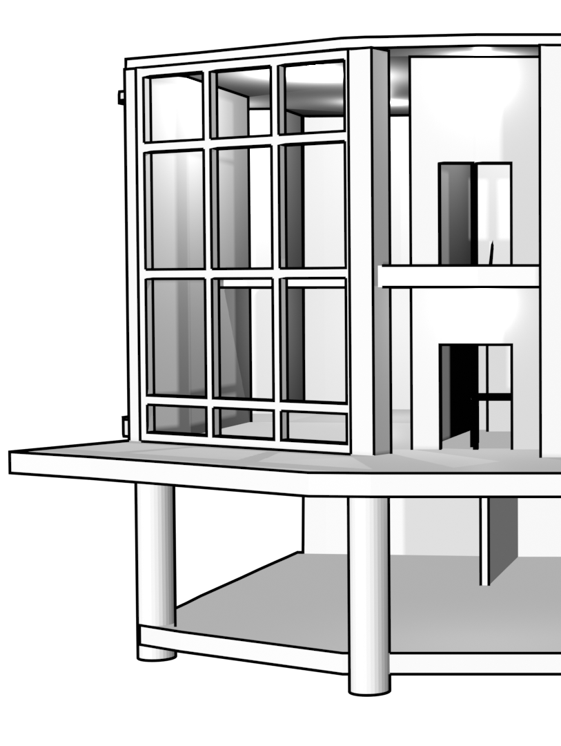 Blender model of lab